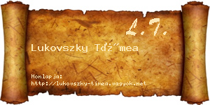Lukovszky Tímea névjegykártya