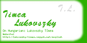 timea lukovszky business card