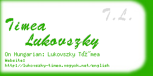 timea lukovszky business card